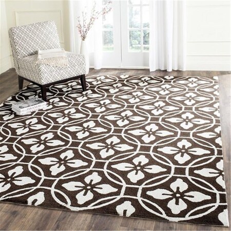 Safavieh Four Seasons Hand Hooked Rectangle Rug- Chocolate - Ivory- 8 x 10 ft. FRS236E-8